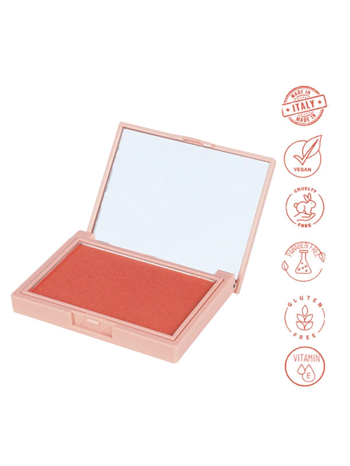 Dora Joy Işıltılı Toz Allık 04 Golden Brick Powder Blush Vegan E Vitaminli