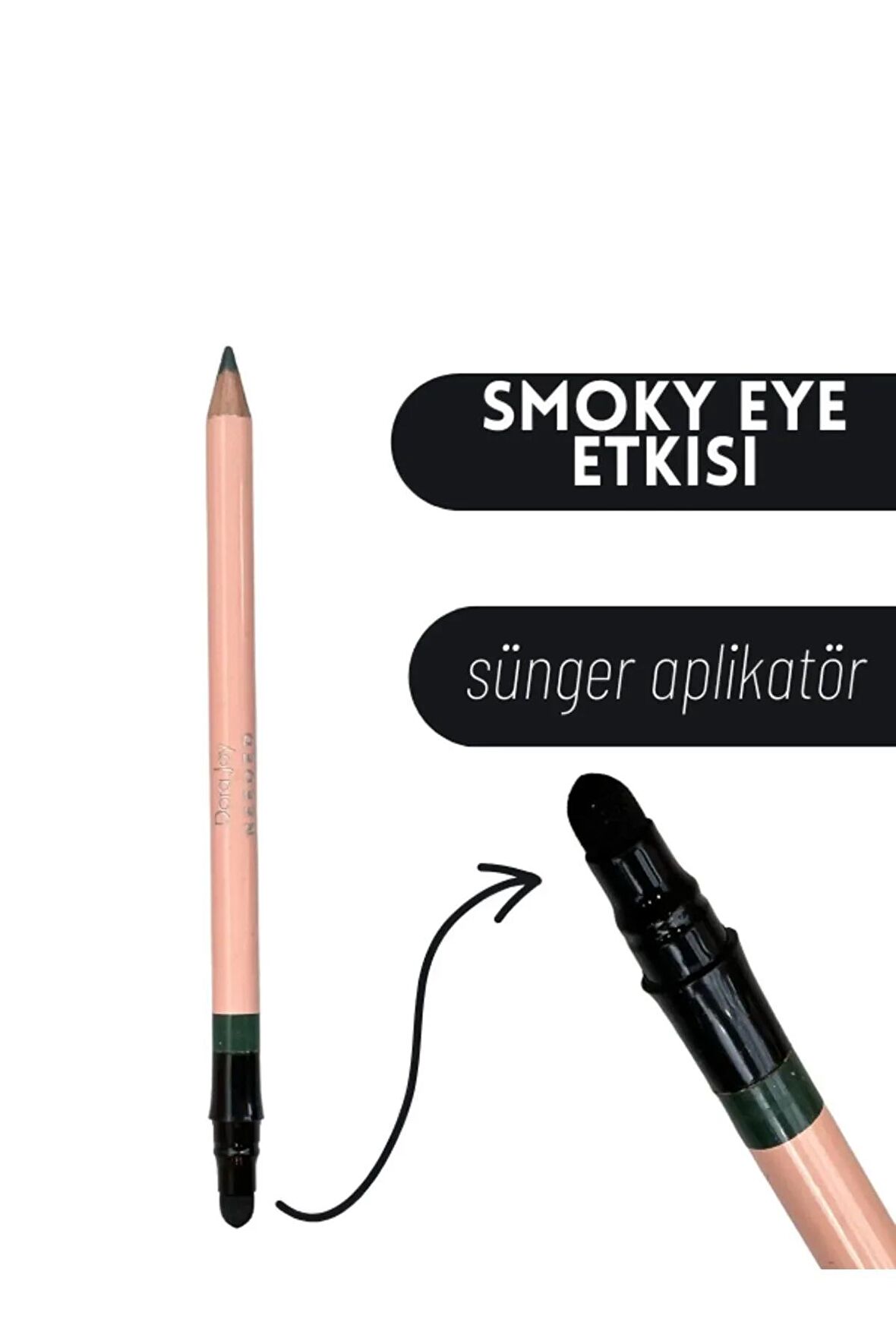 Dora Joy Smoky Göz Kalemi 03 Koyu Yeşil 
Sünger Aplikatörlü