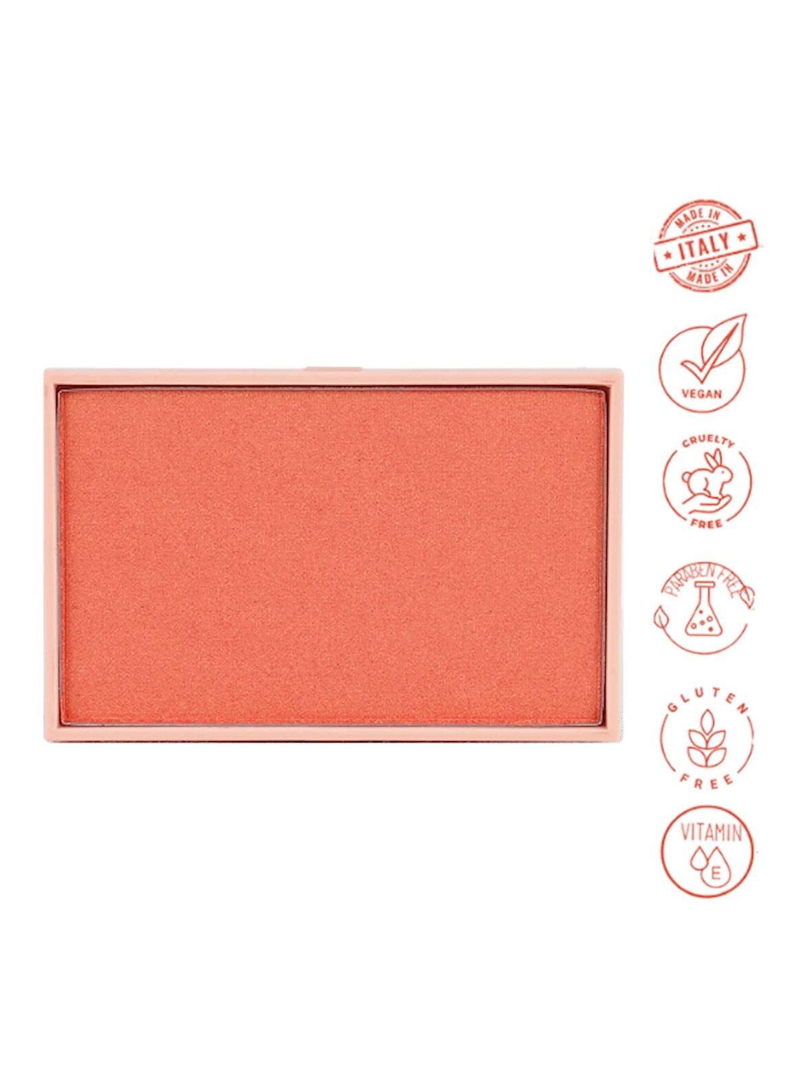 Dora Joy Yedek / Refill Işıltılı Toz Allık 04 Golden Brick Powder Blush Vegan E Vitaminli