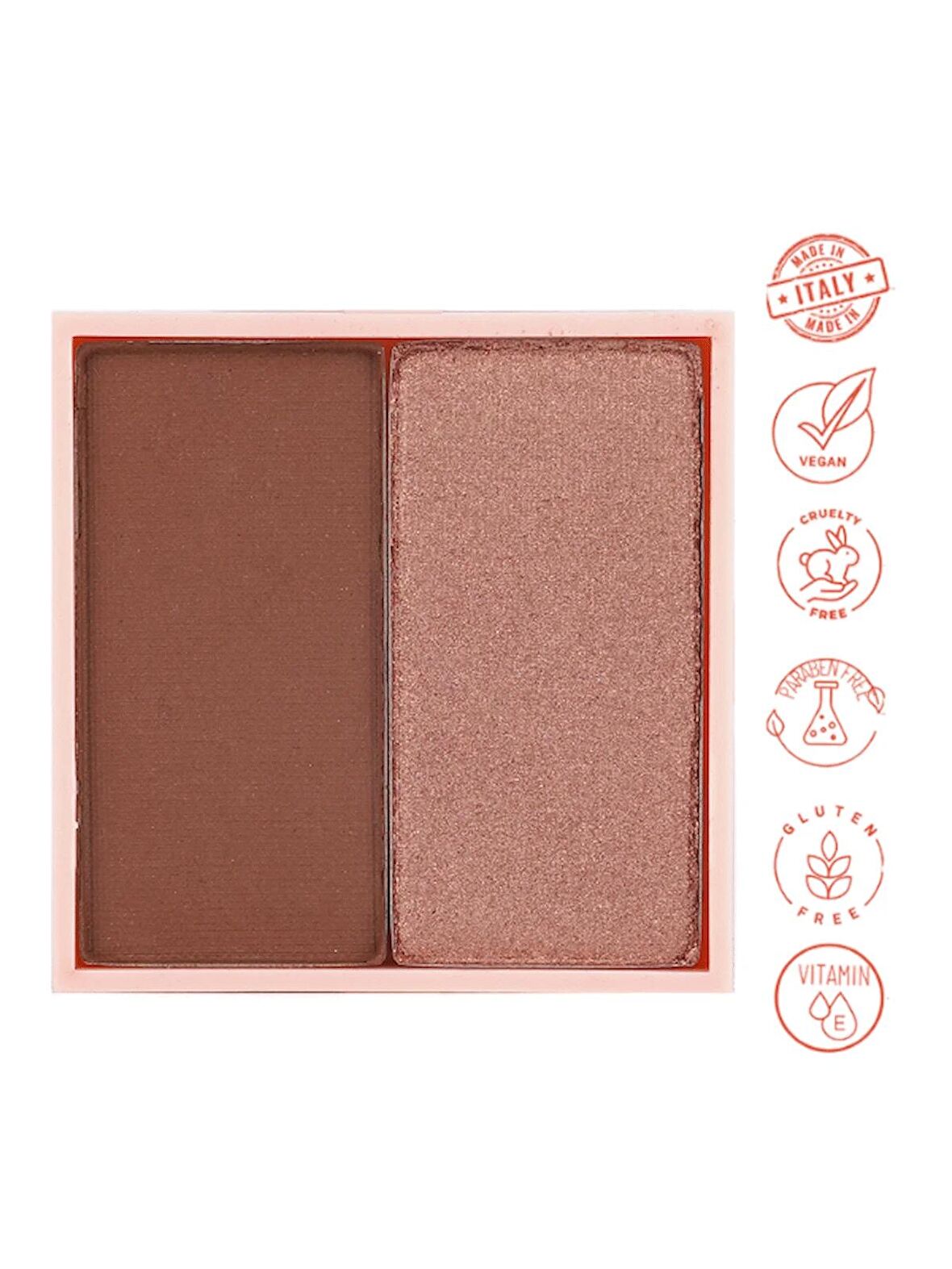 Dora Joy Yedek / Refill İkili Göz Farı 02 Precious Duo Eyeshadow Vegan E Vitaminli