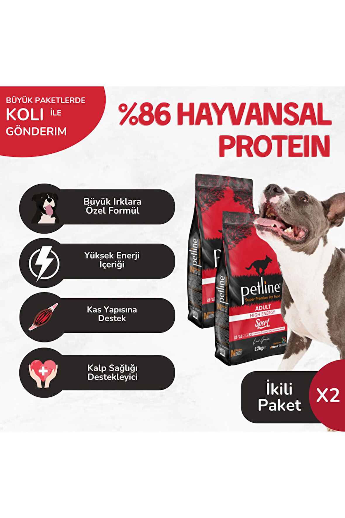 Sport Kuzu Etli Yetişkin Köpek Maması Yüksek Enerji 24kg (2 X 12KG) - Sport