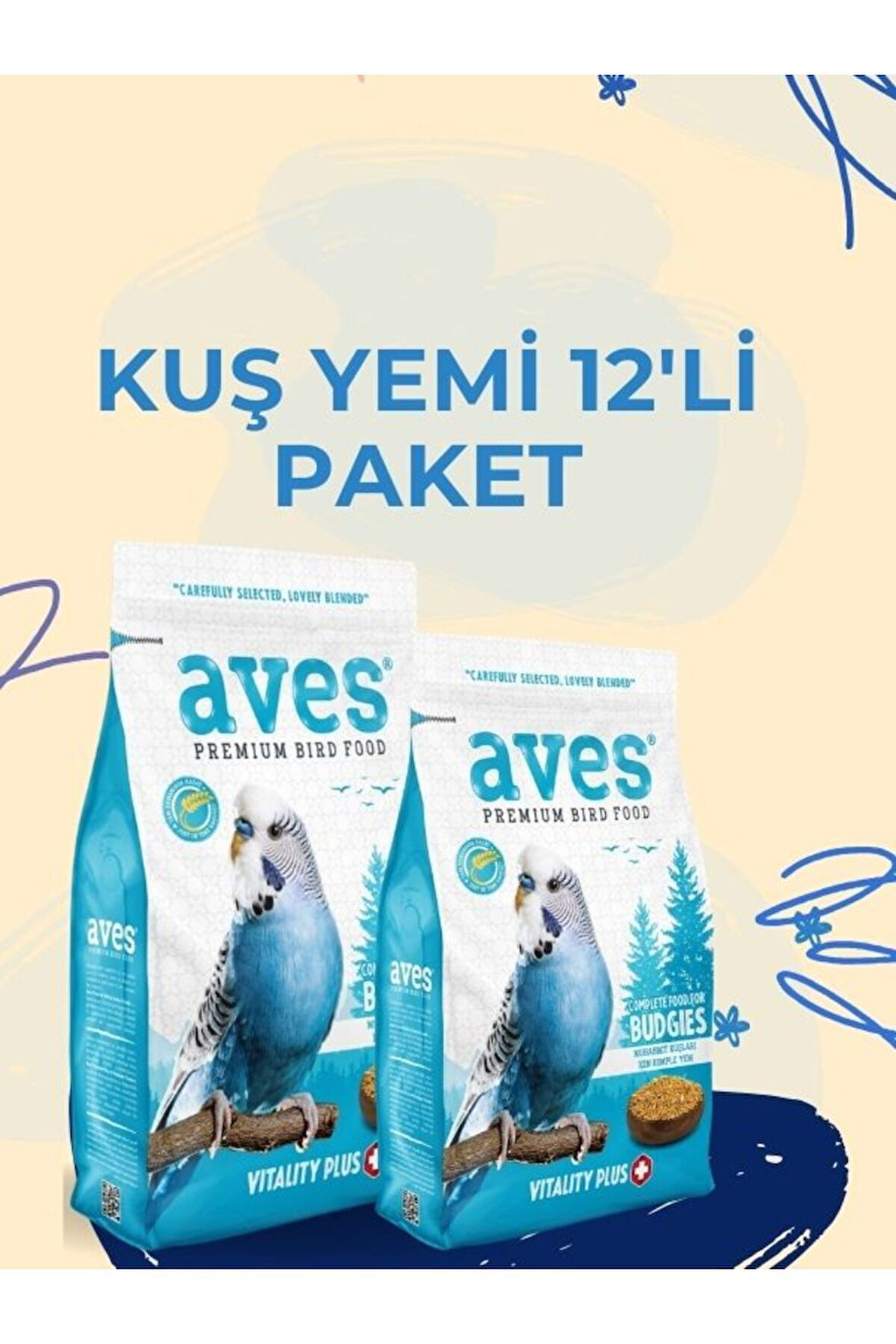 Premium Muhabbet Kuşu Yemi 400gr 12li