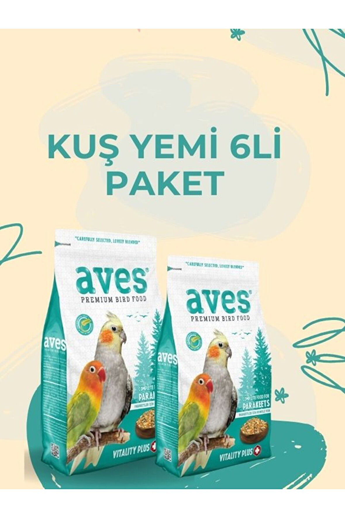 Aves Premium Paraket Yemi 750gr 6Lı