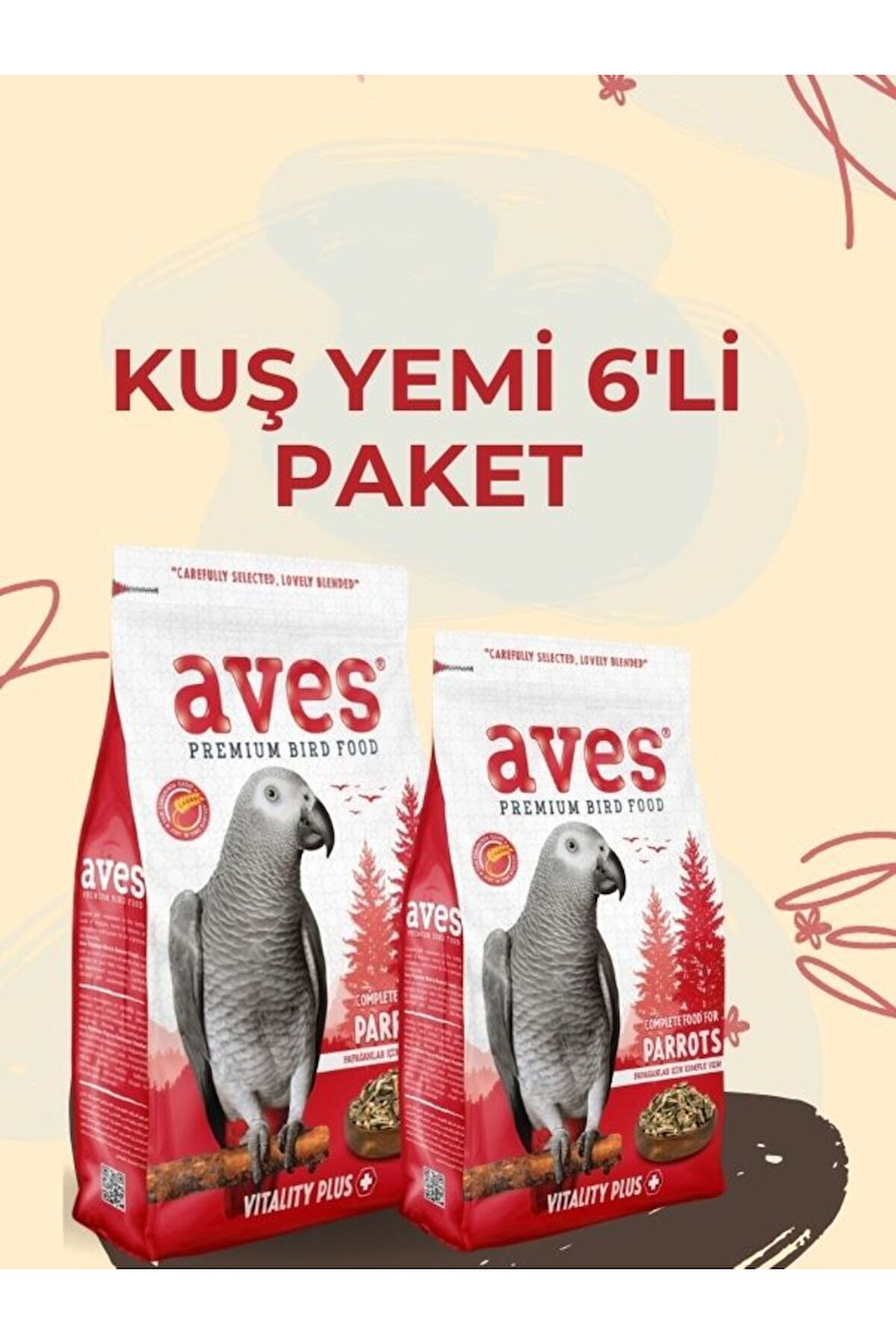 Premium Papağan Yemi 750gr 6Lı