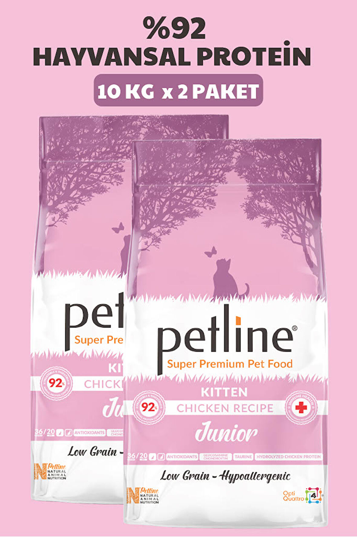 Petline Junior Kitten Tavuklu Yavru Kedi Maması 20Kg (2x10Kg)