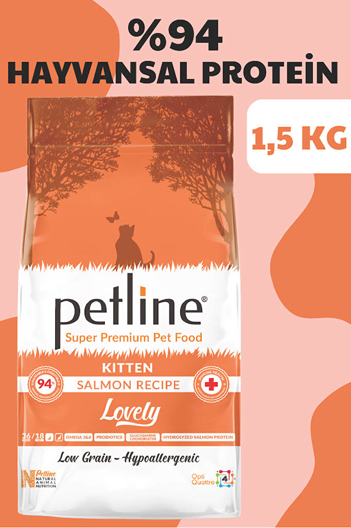 Petline Lovely Kitten Somonlu Yavru Kedi Maması 1.5Kg 