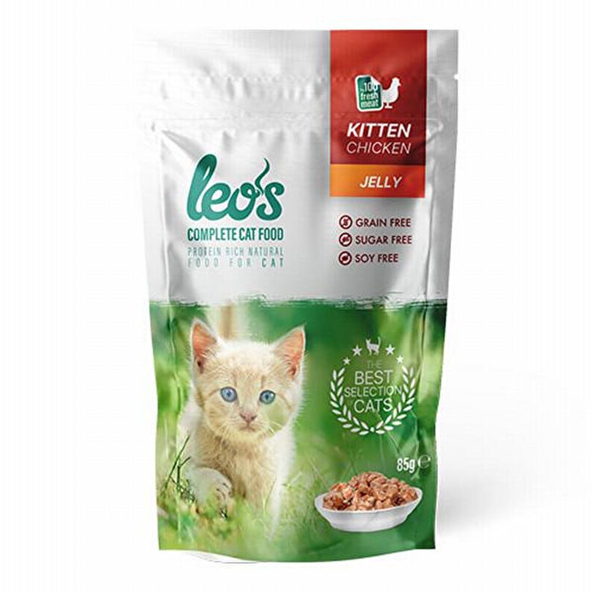 Leos Tavuklu Yavru Kedi Yaş Maması Pouch 24x85 Gr 