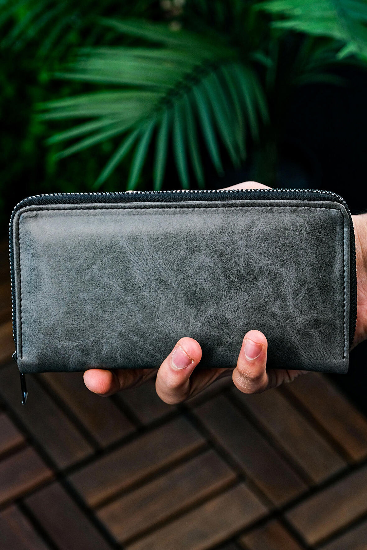 Telefon Bölmeli  Unisex Vegan Deri Kartlık Cüzdan Xclub Model