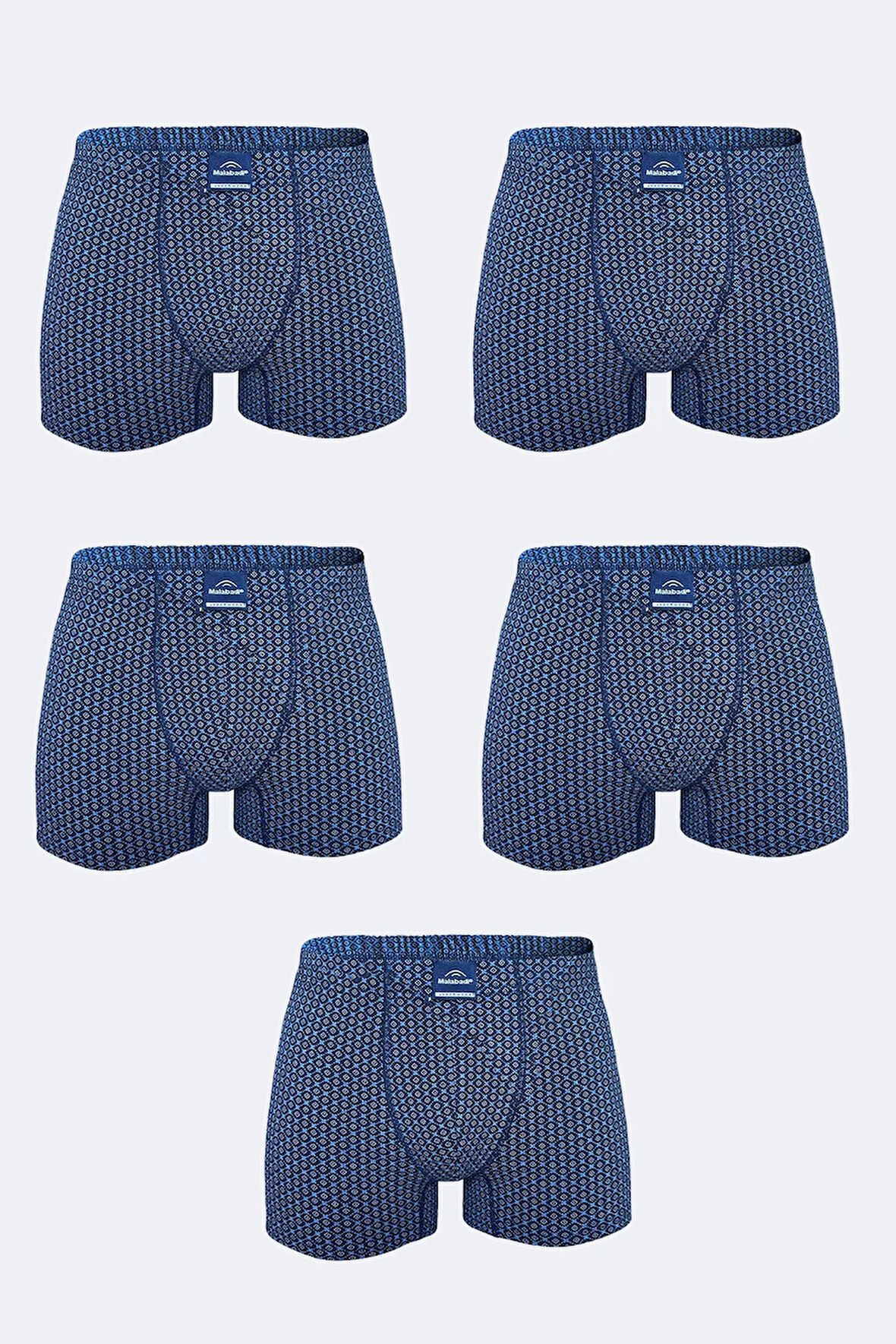 Erkek Desenli 5 li Pamuk Elastan Boxer 5M074