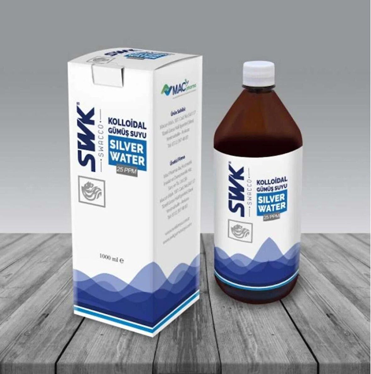 Swk 100 Ppm Kolloidal Gümüş Suyu 1000 Ml