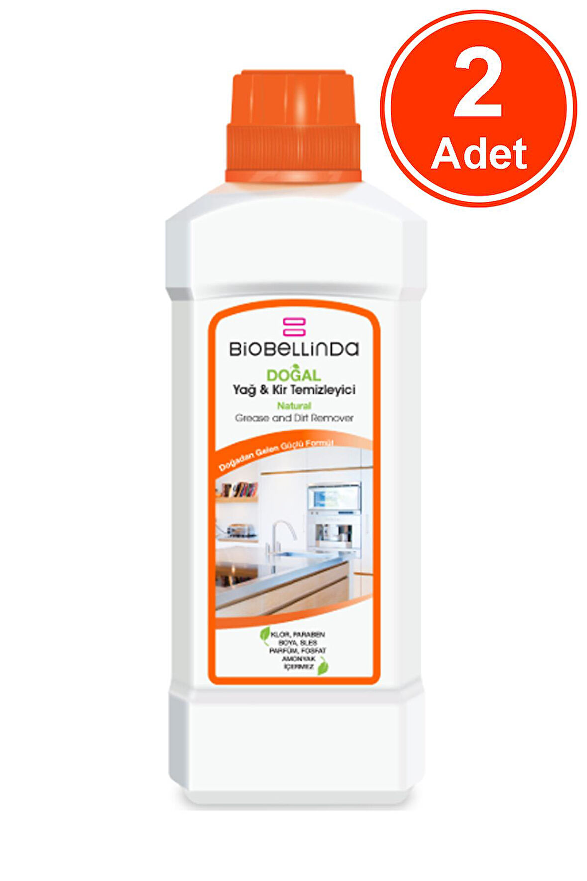 Biobellinda Yağ & Kir Temizleyici 750 Ml x 2 Adet