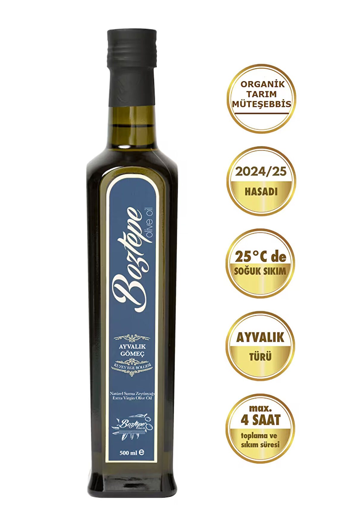 2024/25 500 ML Natürel Sızma Zeytinyağı Soğuk Sıkım Filtresiz