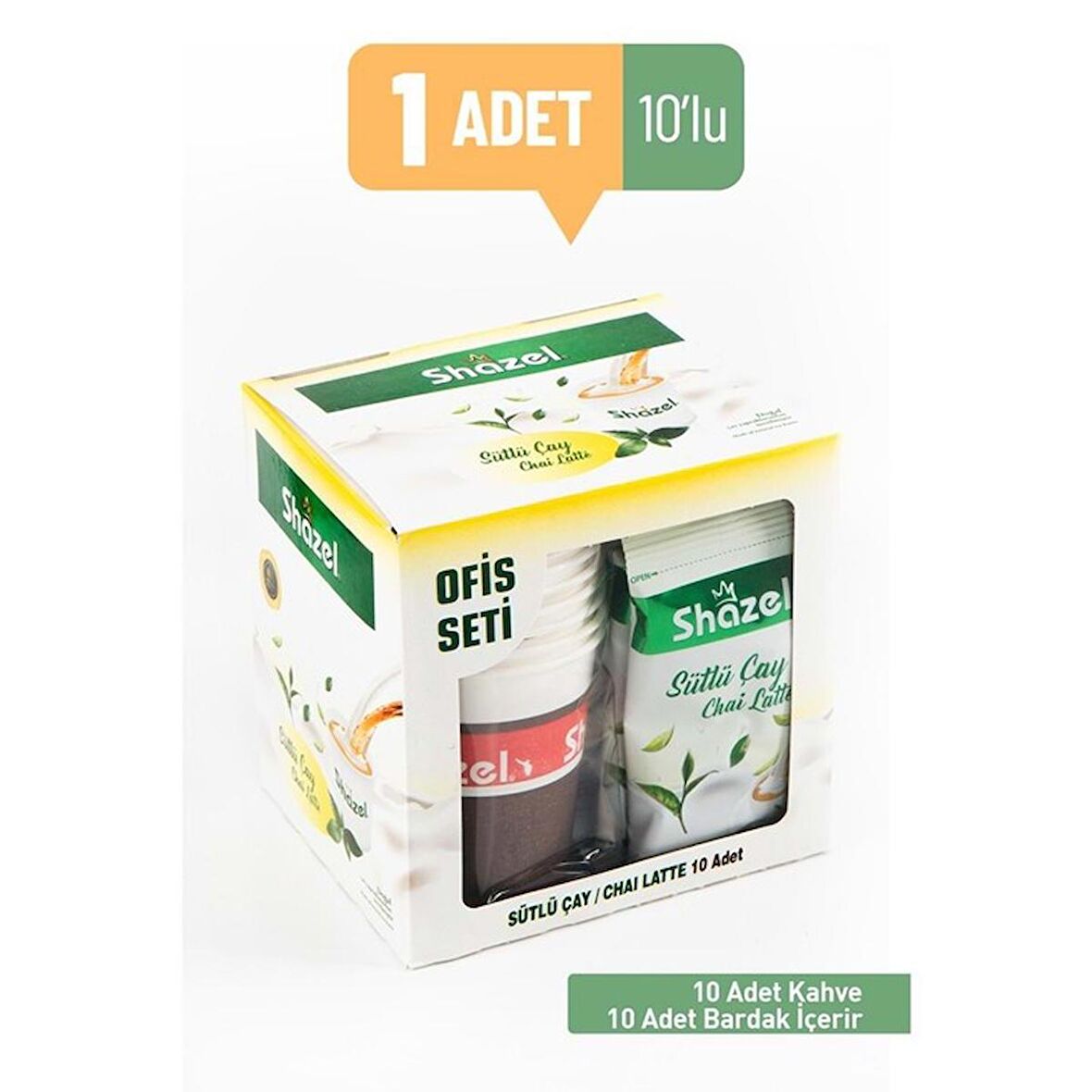 SHAZEL Chai Tea Latte Sade Ofis Seti 19G x 10 Adet