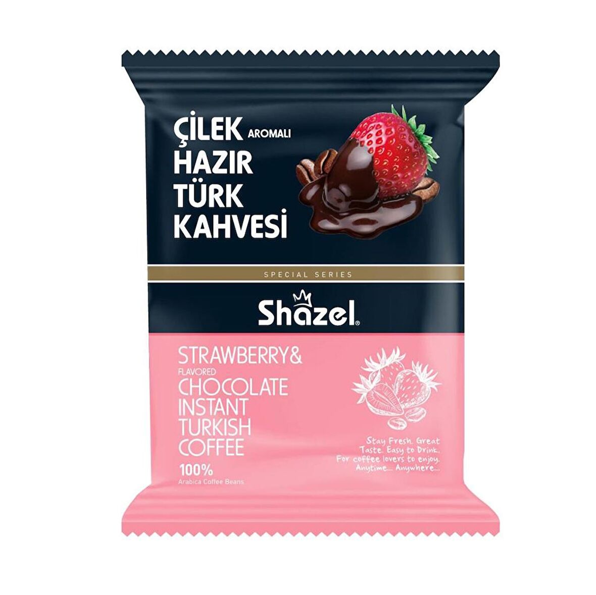 Özel Seri Çilekli Hazır Türk Kahvesi 100 gr x 10 adet