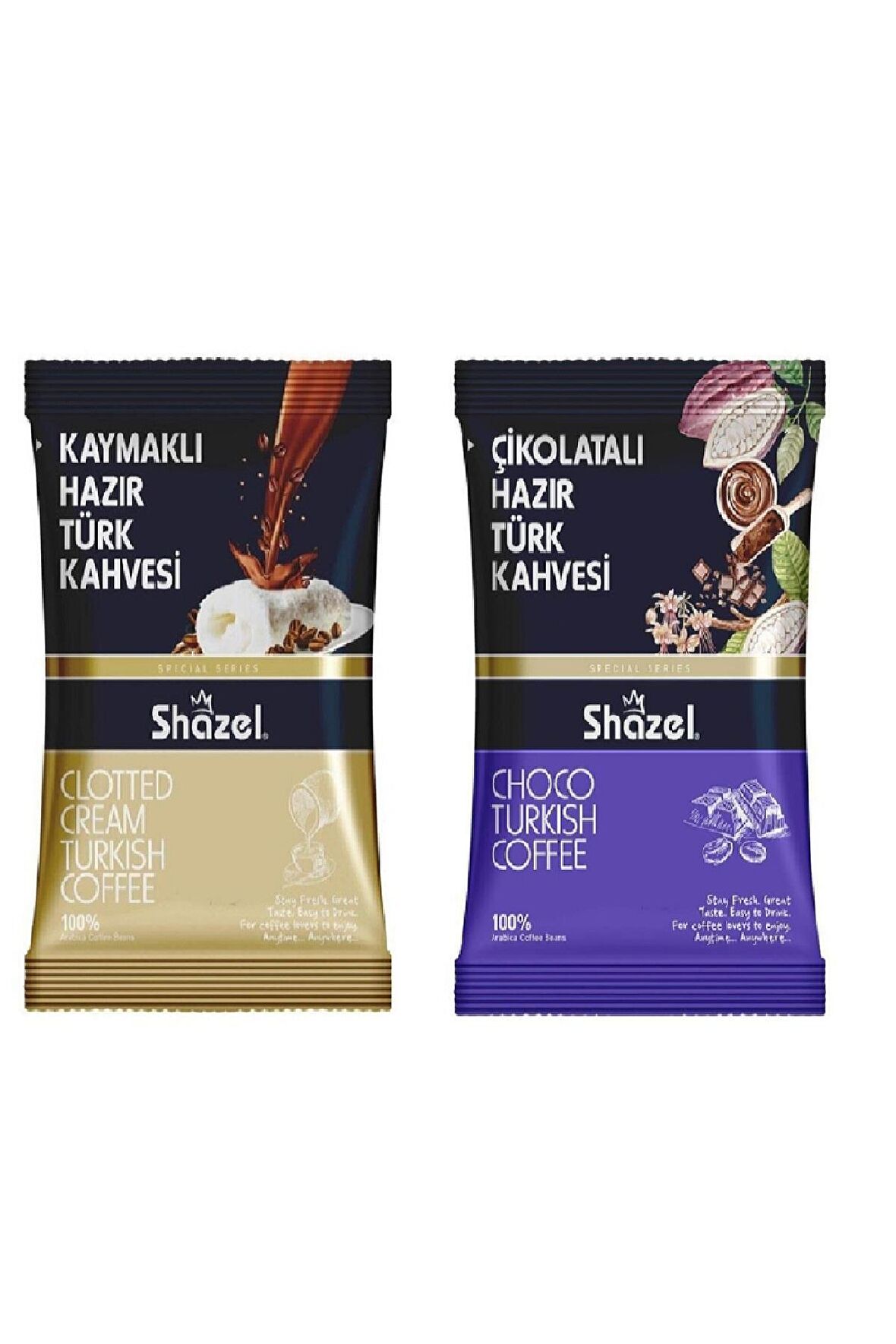 Shazel Çikolata - Kaymaklı Öğütülmüş Türk Kahvesi 2x100 gr 