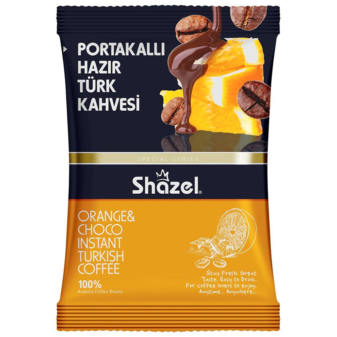 Shazel Portakallı Hazır Türk Kahvesi 100 G x 4 Adet