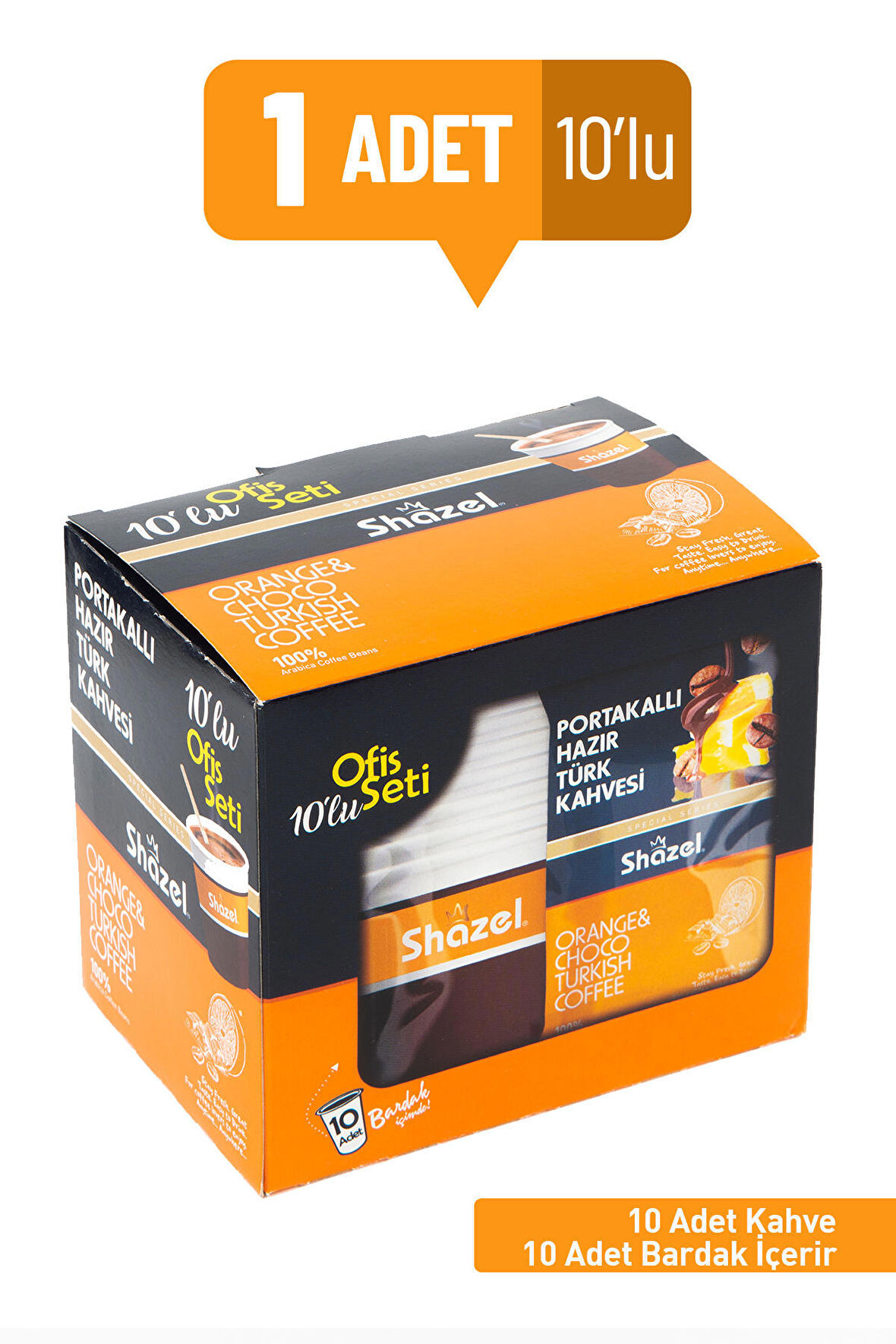 Shazel Special Seri Ofis Seti Portakallı Hazır Türk Kahvesi 