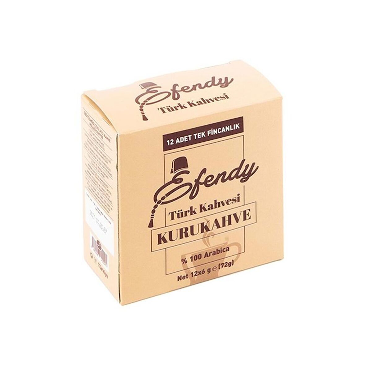 EFENDY Geleneksel Hazır Orta Kavrulmuş Türk Kahvesi 6G x 12 'li X 12 Adet