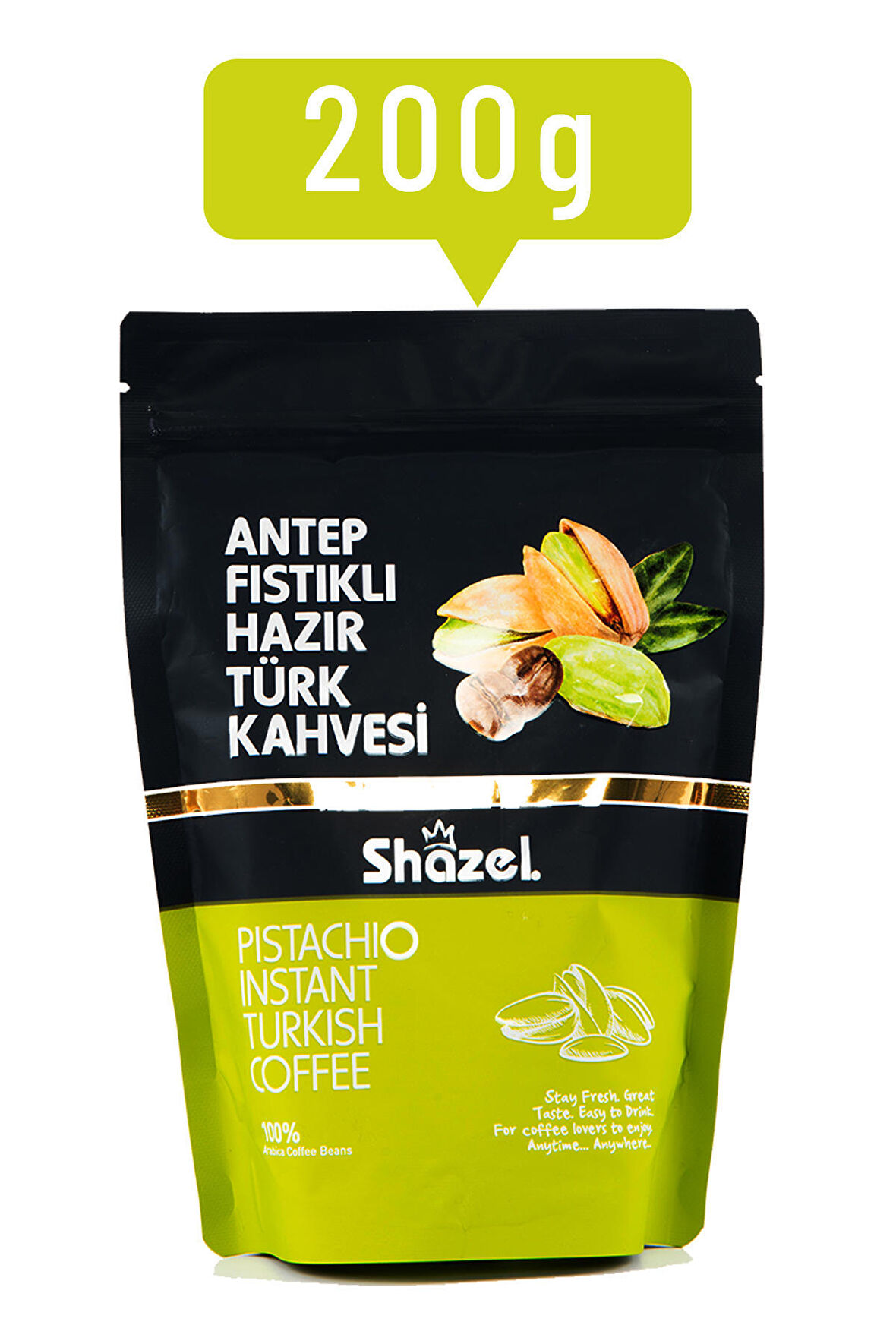 Shazel Special Antep Fıstıklı Hazır Türk Kahvesi 200g 