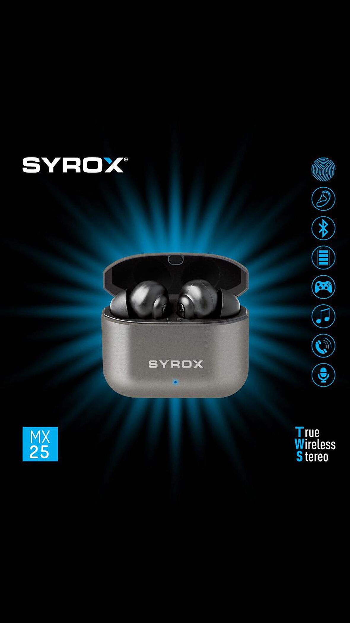 Syrox MX25 TWS Bluetooth Kulaklık BT 5.3