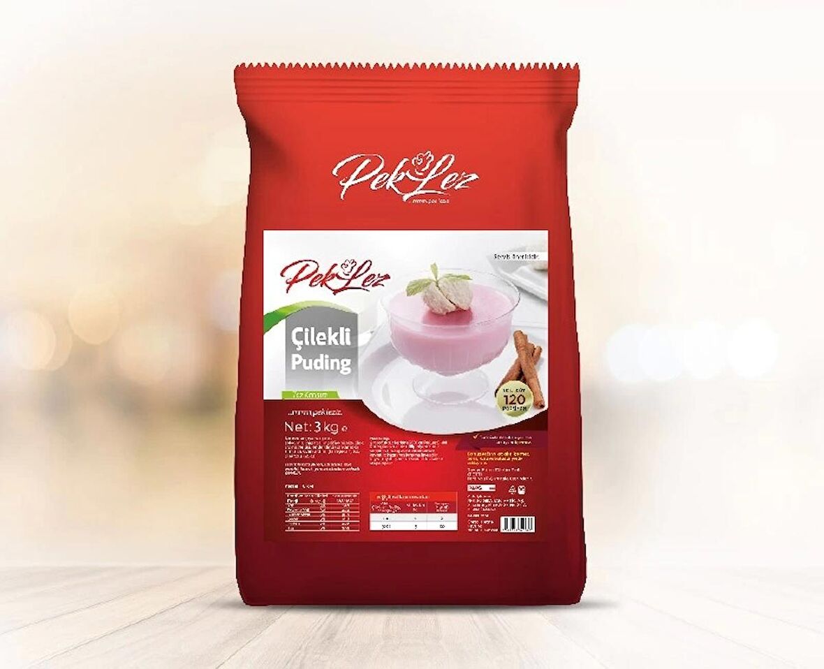 Çilekli Puding 3 kg