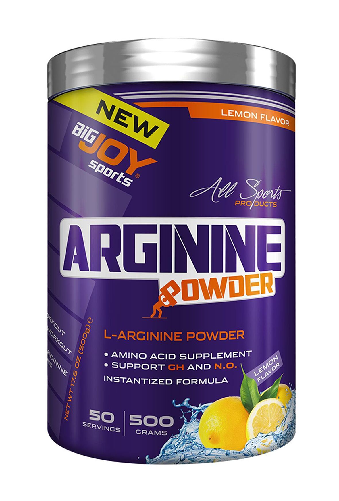 Bigjoy Sports Arginine Powder Limon Aromalı 500 Gram 50 Servis 