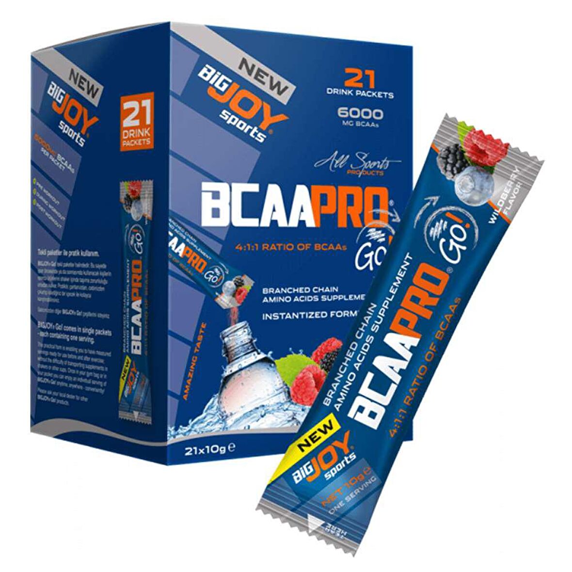 Bigjoy Bcaa Pro Go! 21 Drink Packets Orman Meyveleri