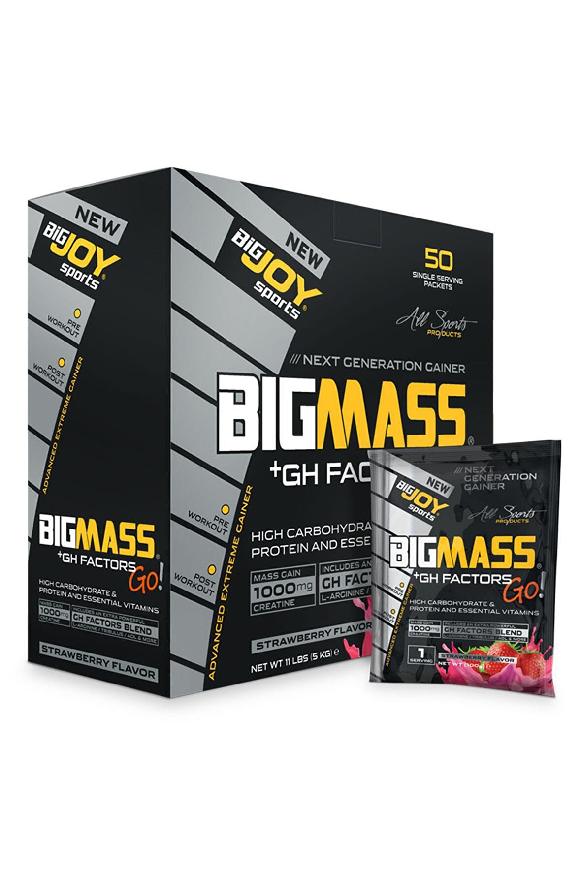 Bigjoy Sports Bigmassgo 50 Paket Çilekli Mass Gainer Gh Factors