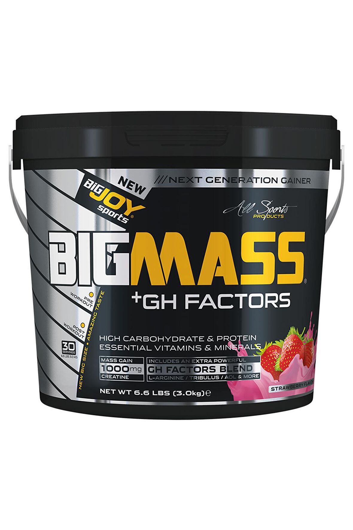 Bigjoy Bigmass Gainer Gh Factors 3000 Gr Karbonhidrat Çilekli 