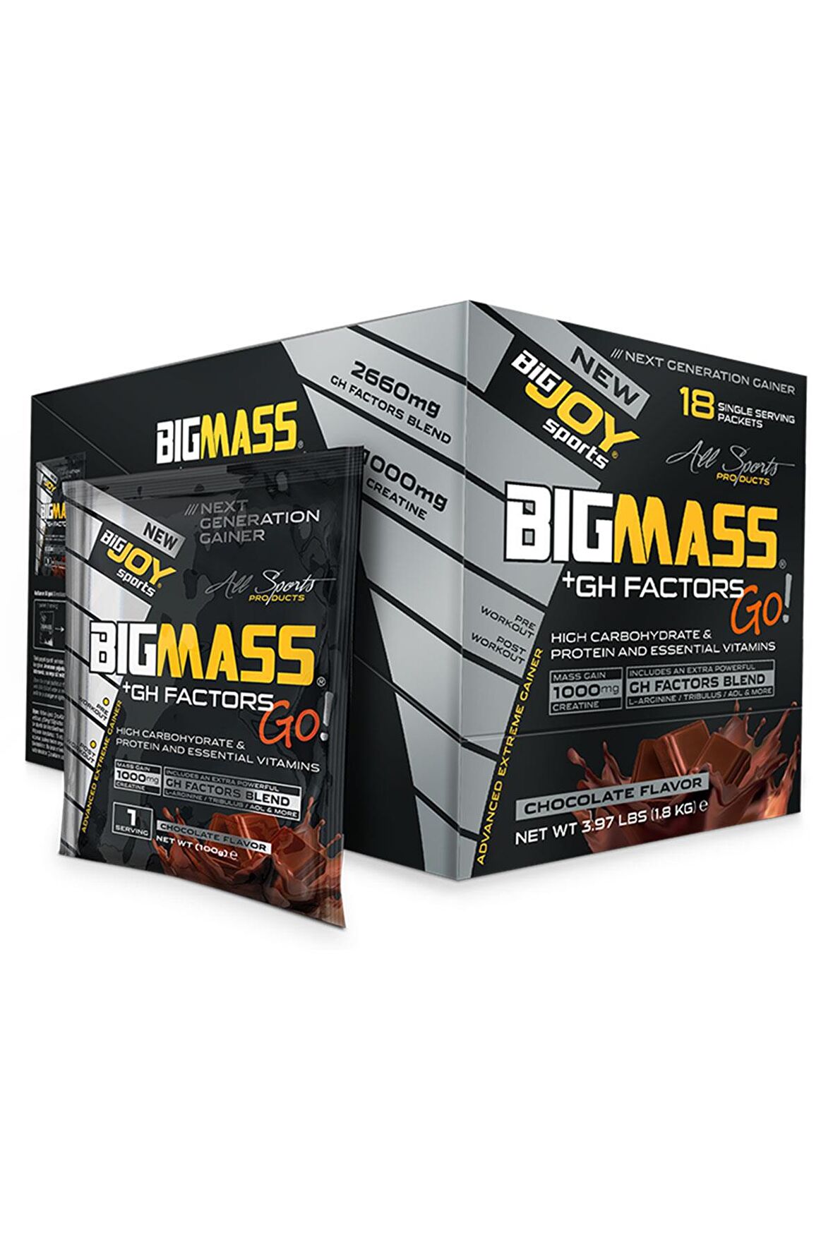 Big Joy Big Mass +GH Factors Go 1800 Gr 18 Saşe