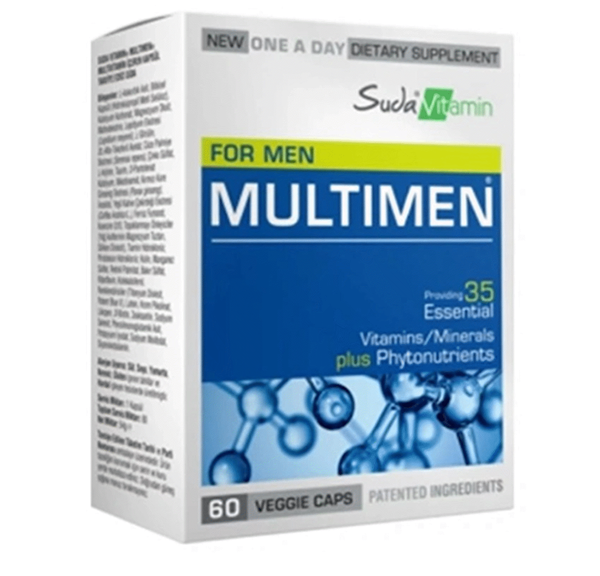 Suda Vitamin Multimen Mens Multivitamin 60 Bitkisel Kapsül