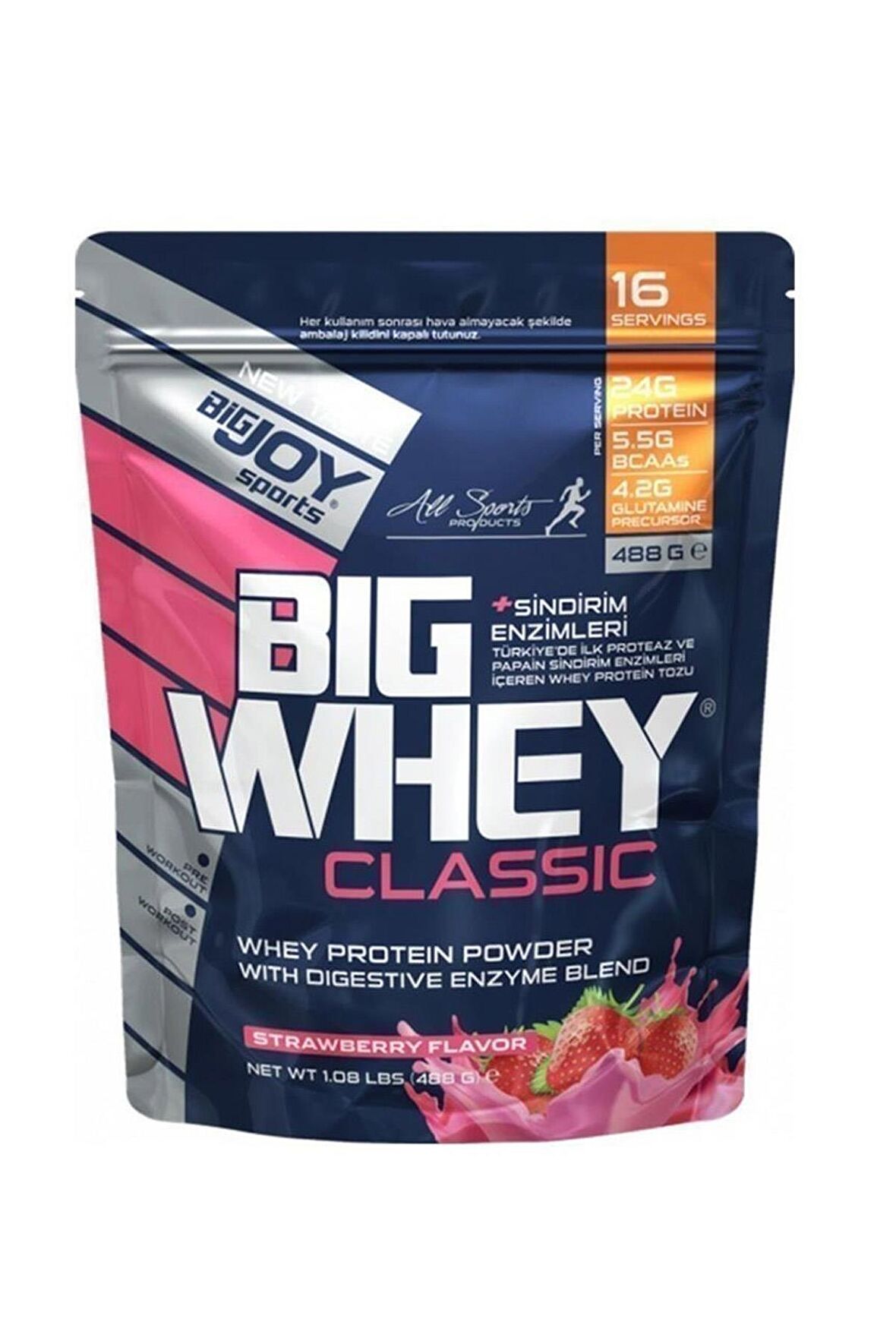 Bigjoy Sports Doypack BIGWHEY Whey Protein 488gr çilek