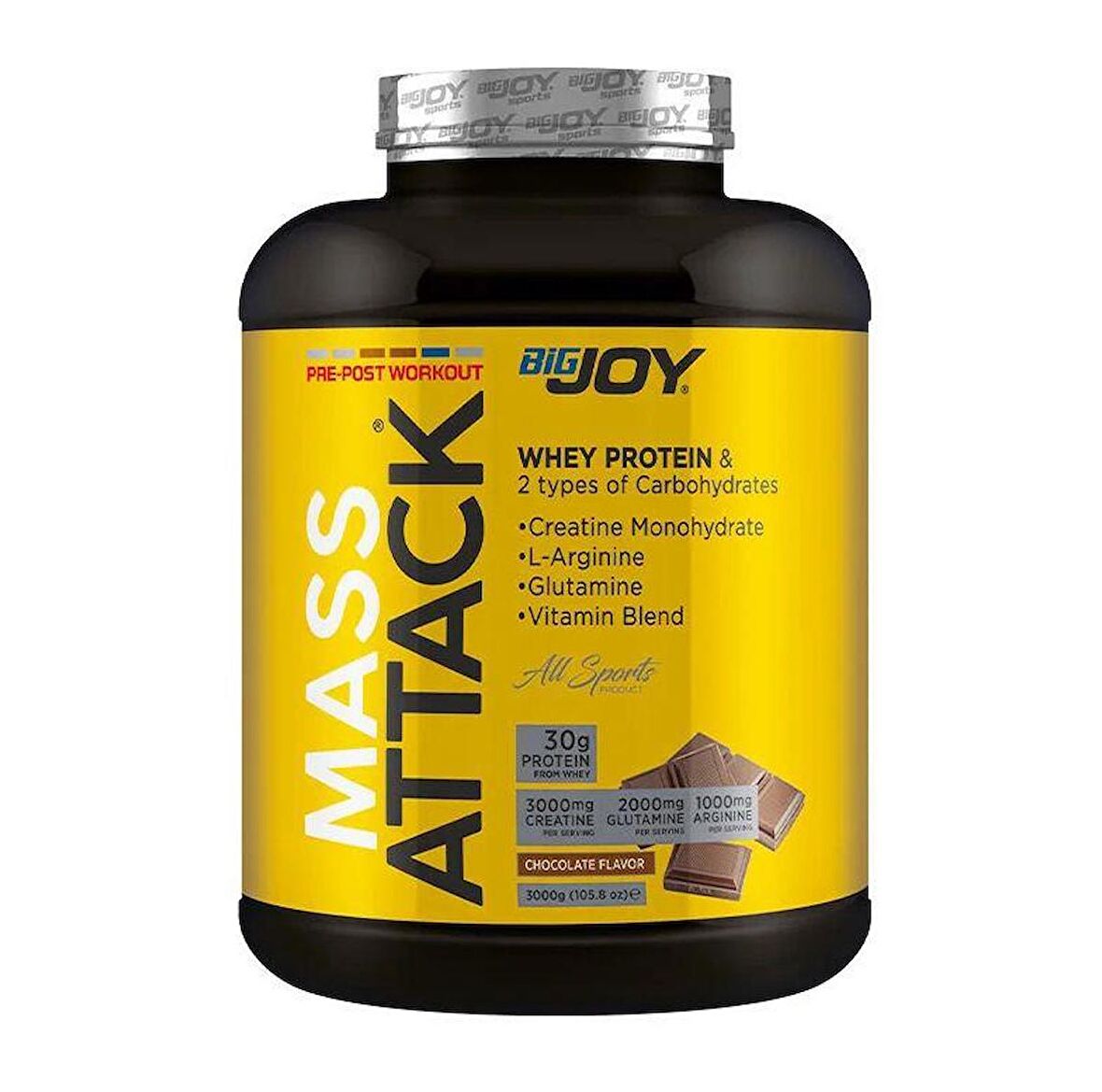 BigJoy Sports Mass Attack 3 kg/Çikolata