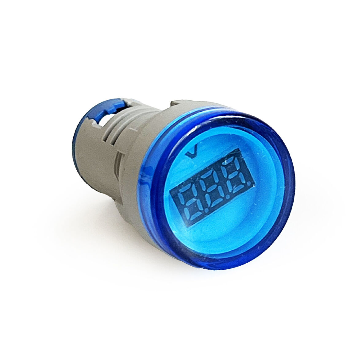 Mini Dijital Voltmetre 22MM AC 60-500V LED Mavi Işık