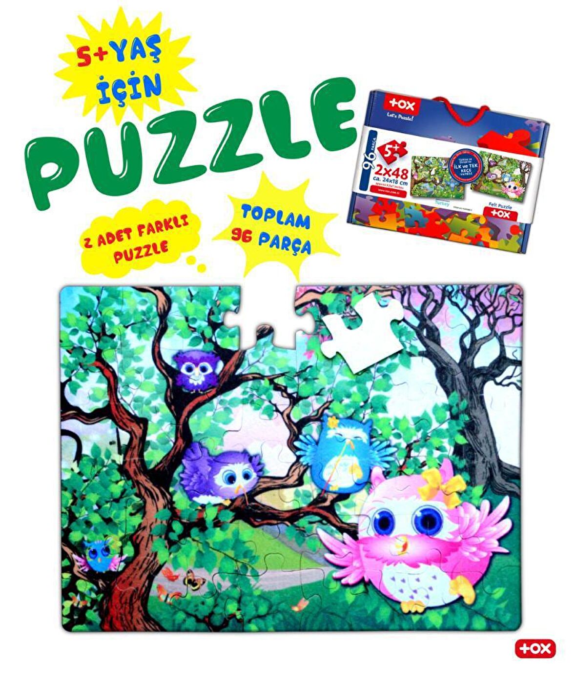 Tox Baykuş 5+ Keçe Yapboz - 5 Yaş Puzzle T17