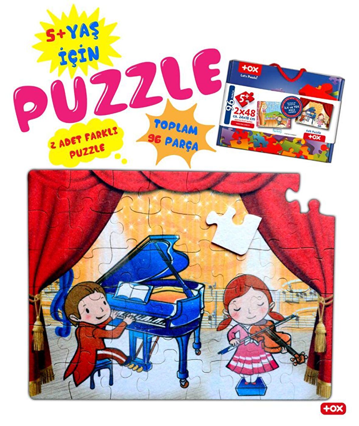 Tox Sahne 5+ Keçe Yapboz - 5 Yaş Puzzle T19