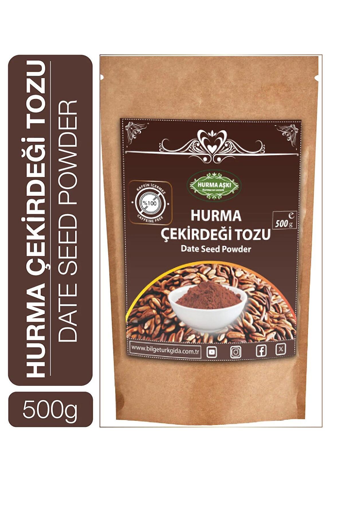 Hurma Aşkı Hurma Çekirdeği Tozu 500 Gr