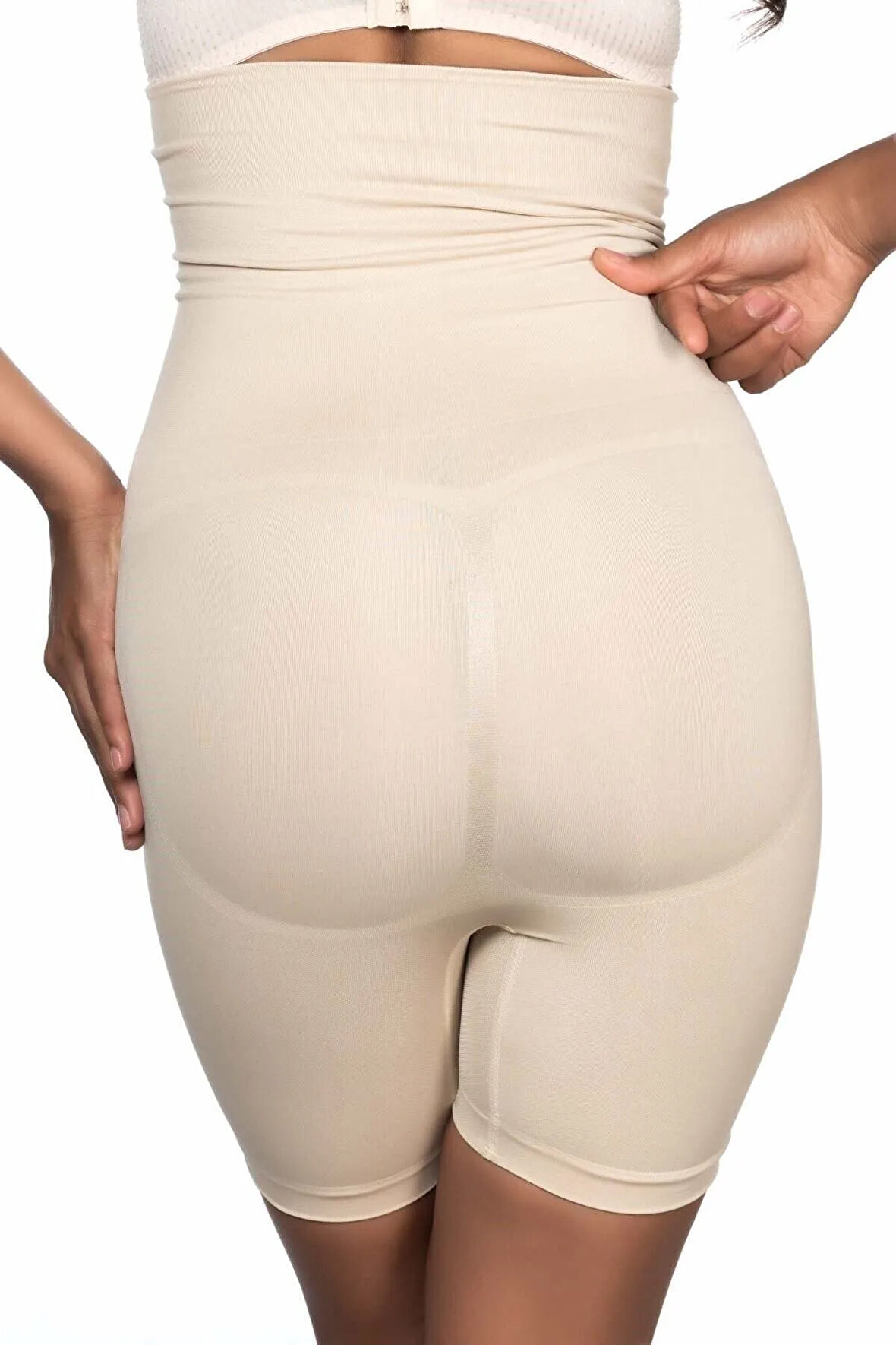 Dikişsiz Süper Double Boxer Korse - Beyaz