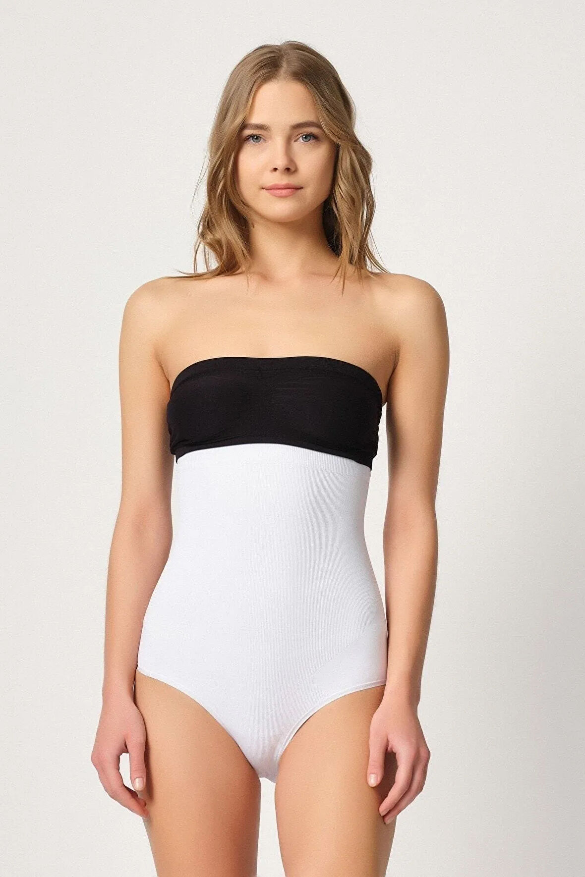 2080 Kadın Seamless Agraflı Slip Korse Siyah