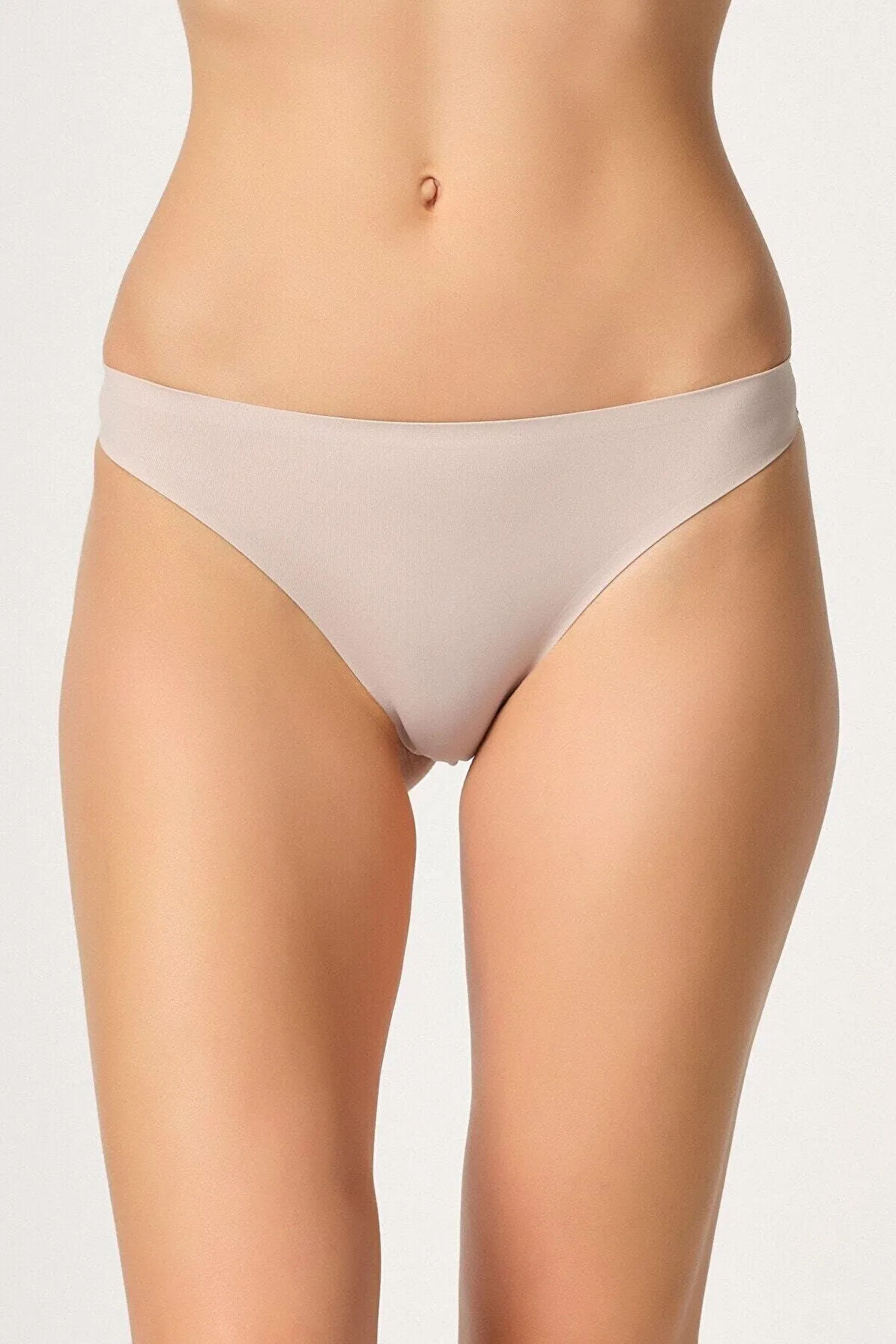 2802 Kadın Yapıştırma Lazer Kesim String Külot Ten