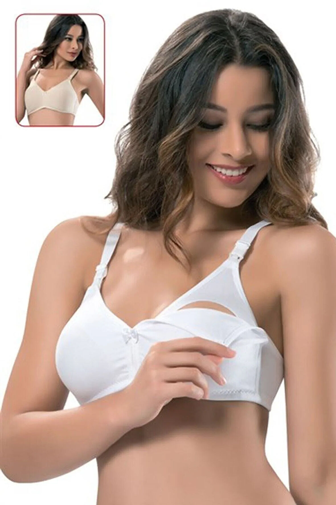 Kadın Bej Koton Lohusa Sütyen