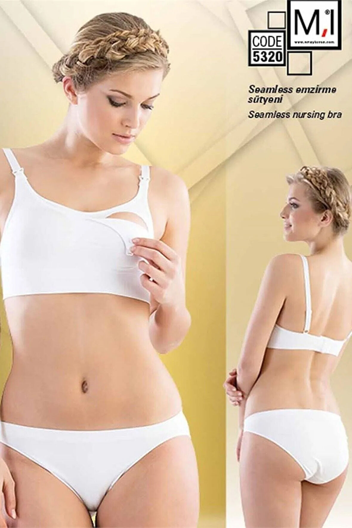 5320 Agraflı Emzirme Sütyen Beyaz