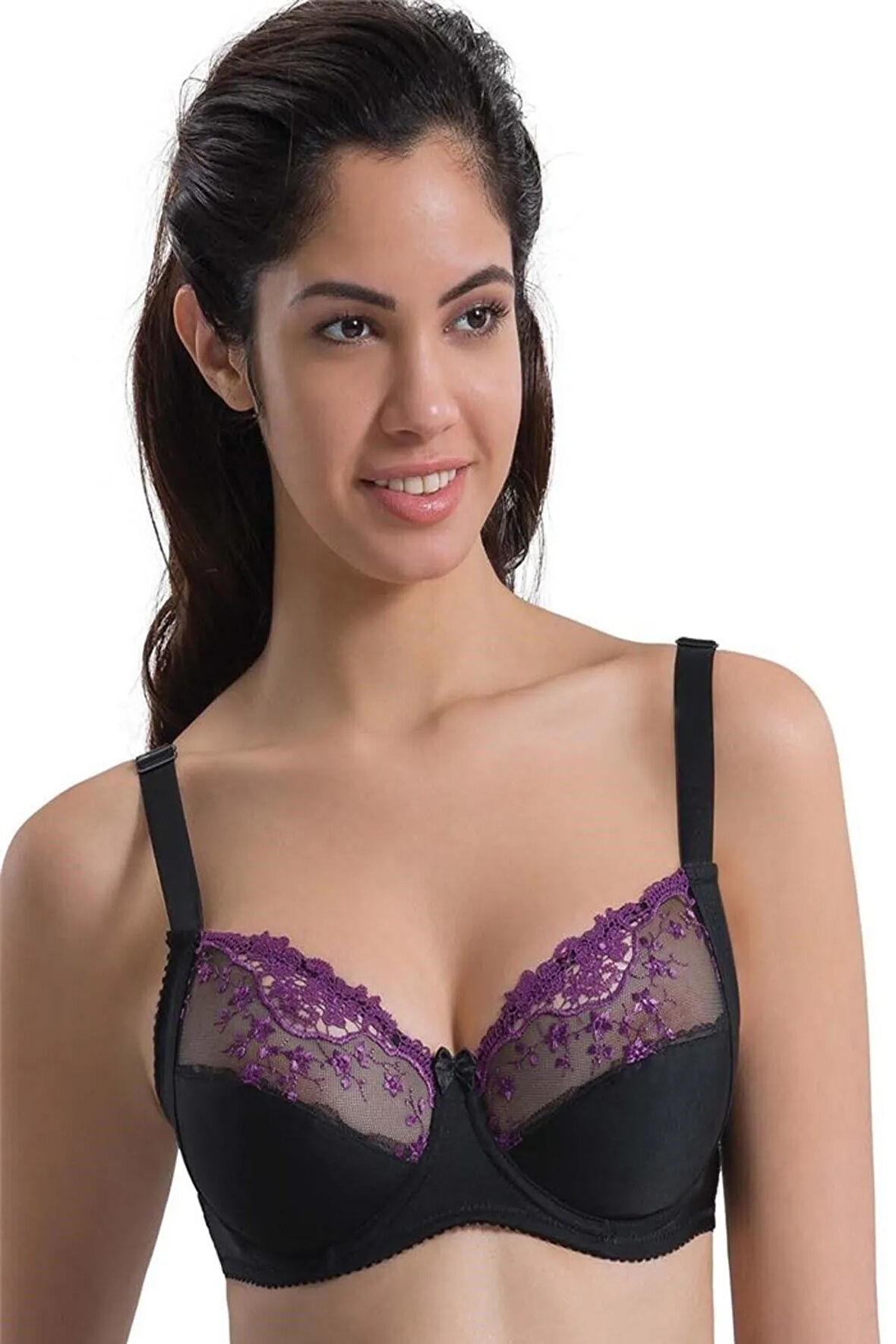 136 Toparlayıcı Dantelli Sütyen Bordo