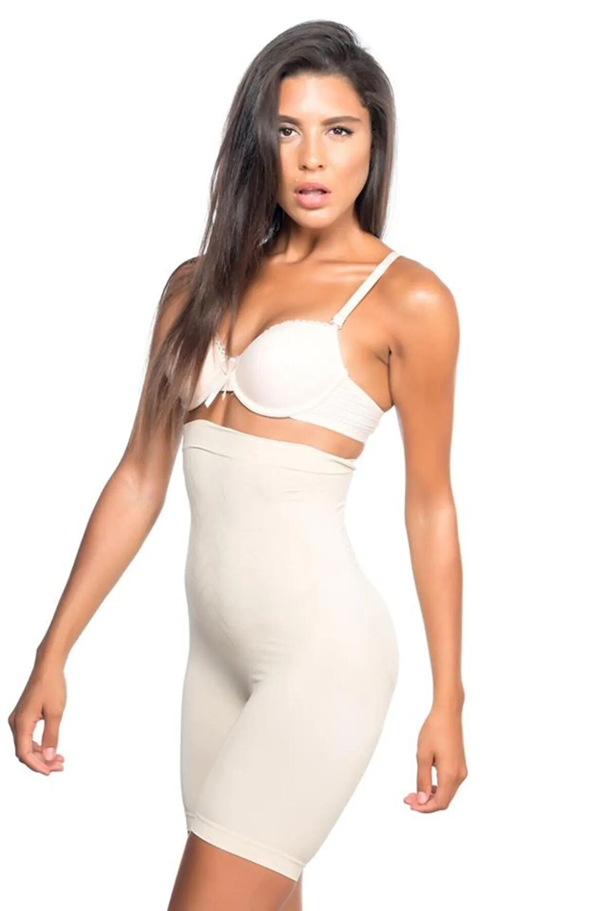 Ten 2077 Yüksek Bel Desenli Paçalı Korse