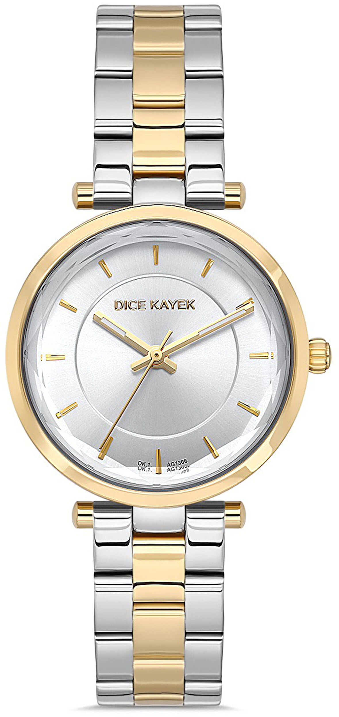 Dice Kayek DK.1.1AG1366.05 Çelik Kordon Çelik Kasa 5 ATM Suya Dayanıklı Metalik-Altın Renk Kadın Kol Saati