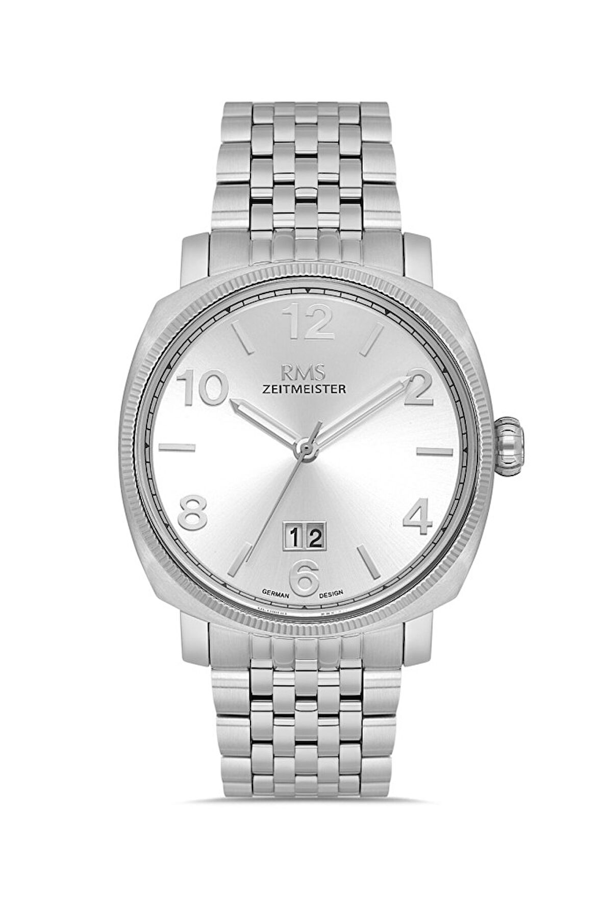 RMS Zeitmeister RMS.1.AG1629.01 Kristal Camlı Çelik Kordon Çelik Kasa 5 ATM Suya Dayanıklı Metalik Renk Erkek Kol Saati