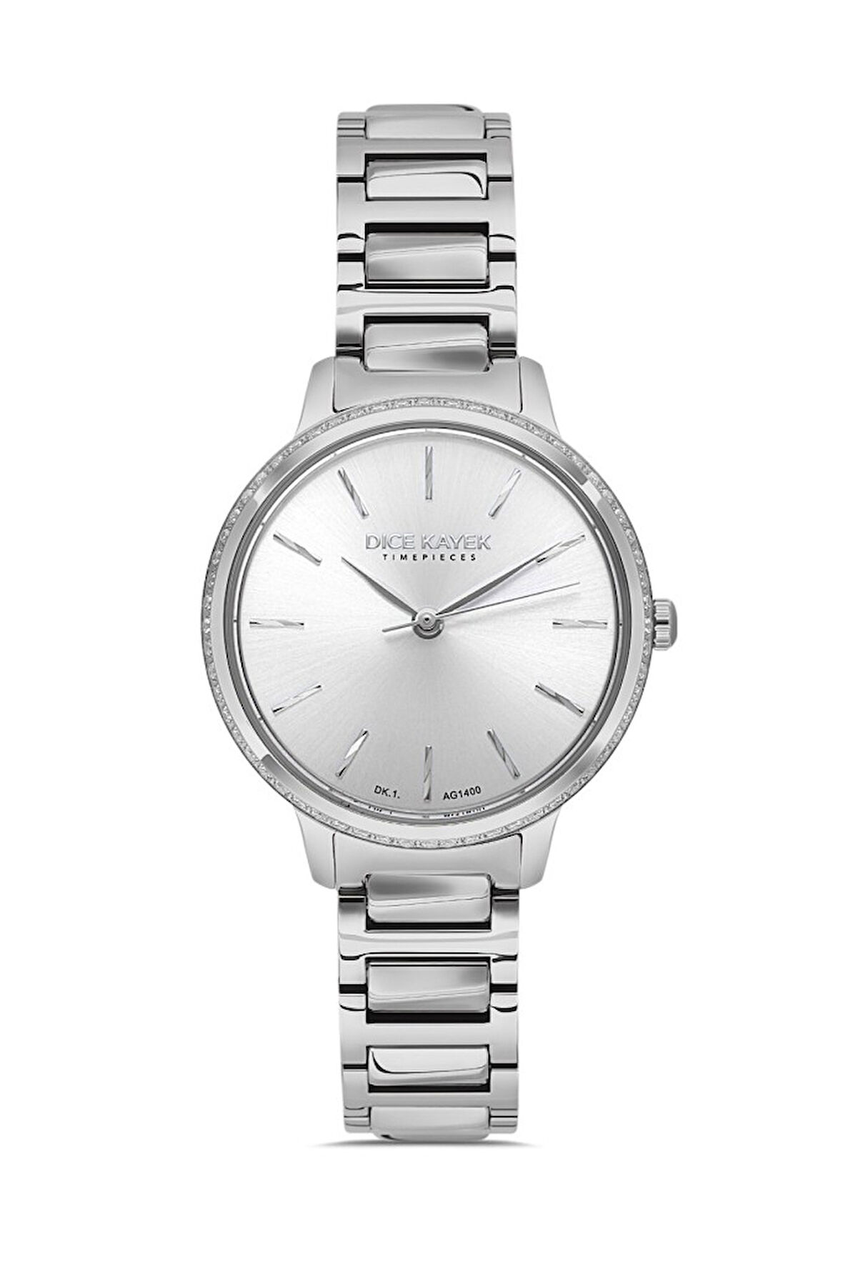 Dice Kayek DK.1.AG1400.01 Çelik Kasa Çelik Kordon 5 Atm Suya Dayanıklı Metalik Renk Kadın Kol Saati