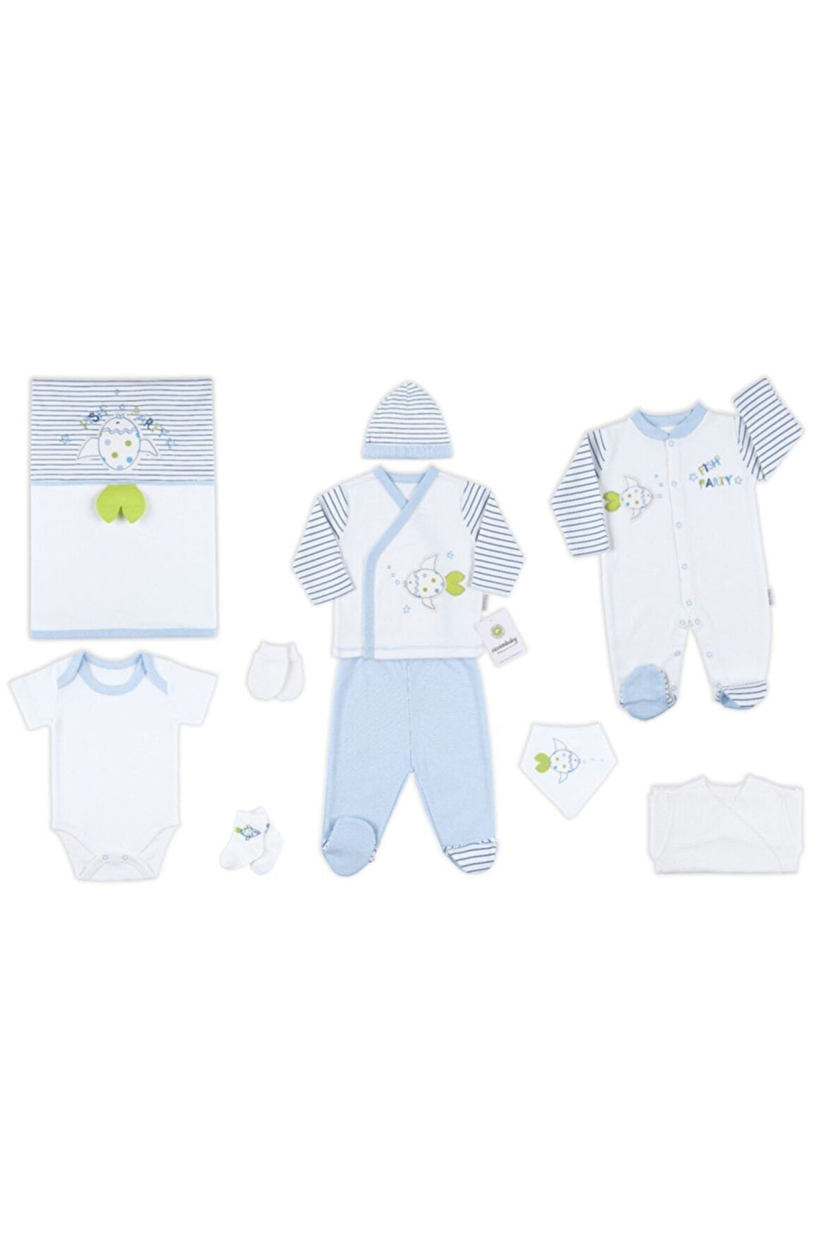 Baby Mobil Balık 10'lu Bebek Hastane Çıkış Seti 4523
