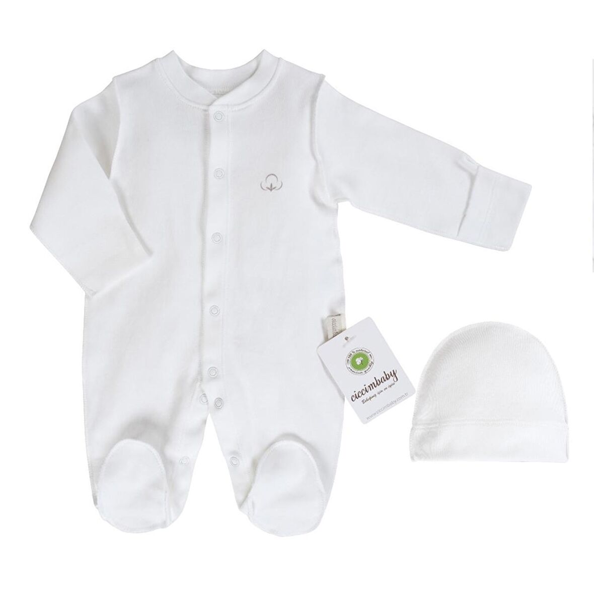 Ciccim Baby Pamuklu Prematüre Bebek Tulumu 4947