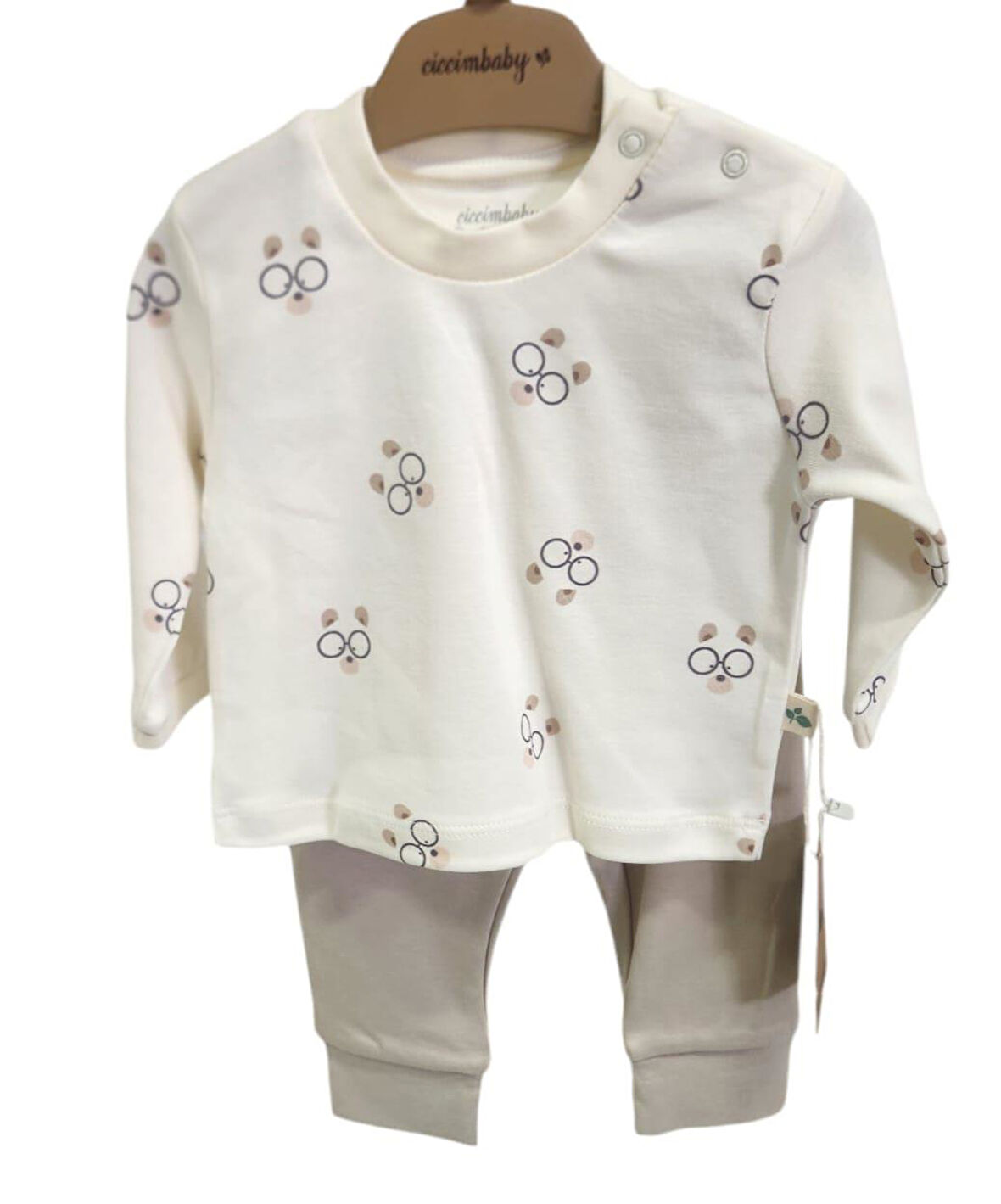 Ciccim Baby Pijama Takımı Bear Hugs Toprak